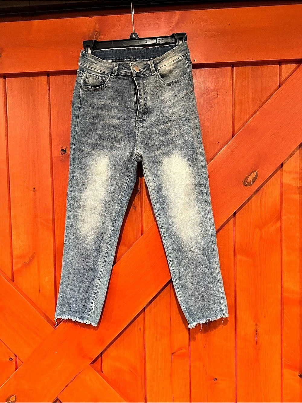 Blue Straight Leg Jeans